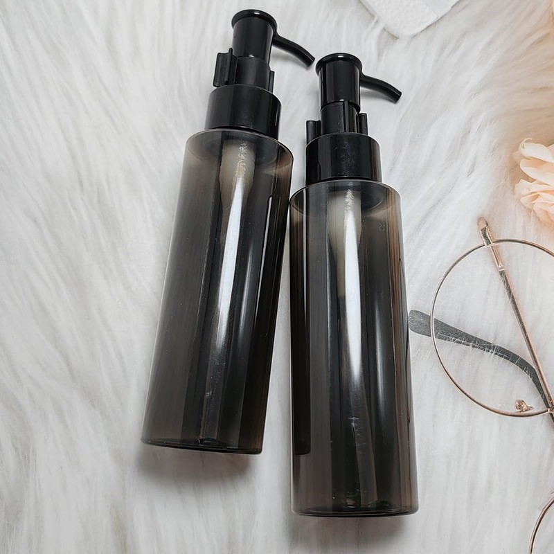 2 Pcs Empty Refillable Lotion Pump Bottles Plastic Travel Cap