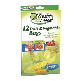 Sealapack Sap1042A Ready To Use Fruit & Vegetable, Fresher 4 Longer Bags, Pack Of 12, 6X 15”X9” And 6X 17”X12”