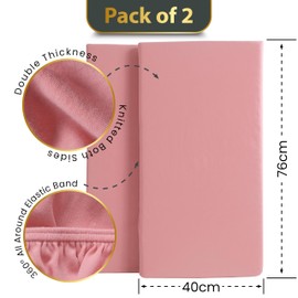 Set of 2 Organic SnuzPod 4 Fitted Sheets - 190GSM Thick Luxuriously Soft 100% Organic Combed Cotton – Snuz pod 4 Fitted Sheet 40x75.5 - Snuz pod Cot Crib Sheets