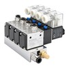 Baomain 4 Station Solenoid Valve Manifold, 24V DC 3 Way