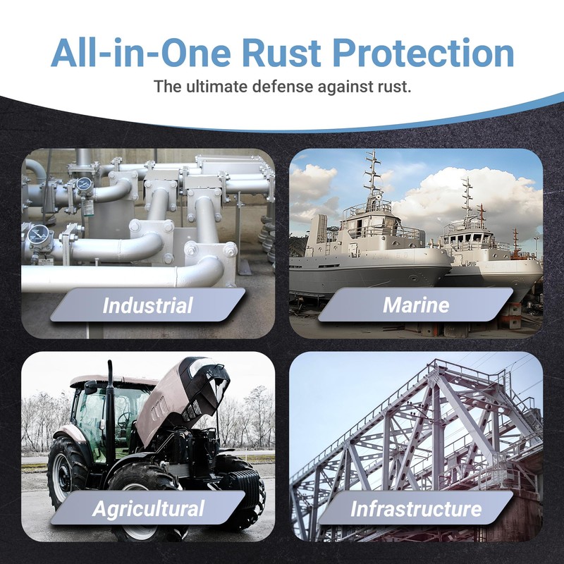 RUST BULLET Industrial - Metallic Gray - 1 Quart -