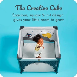 Century Play On 2-in-1 Playard and Activity Center | Playpen Includes Soft Toys and Zippered Door