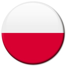 GUMA Magneticum 2638 Magnet Poland Flag Travel Souvenir Country Flag Diameter 50 mm – Magnets Fridge Magnet for Fridge/Magnet Board/Pin Board/Noticeboard/Memo Board Whiteboard