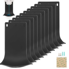 ZIOZERTT 10PCS Dispenser Drip Tray Wall Mount Soap Dispenser Bracket,Laundry Detergent Drip Catcher Prevent Dripping and Spraying, Easy to Clean(Black)