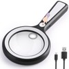 Amoper 20X 30X Coin Magnifier, USB Rechargeable Lighted Magnifying Glass