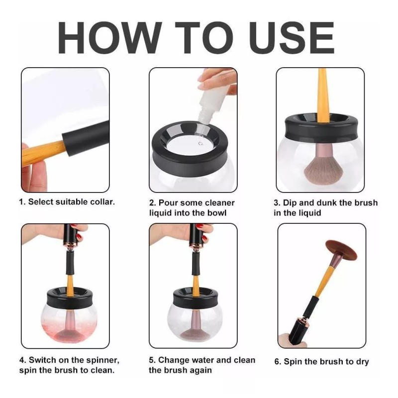 RICRIS Prima De Maquillaje Cepillo Limpiador Secadora Super-fast Cl