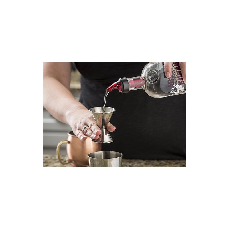 Tablecraft Stainless Steel Jigger, 1 oz and 2 oz, Metallic