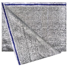 UNIUP 90% Aluminum Foil Shade Cloth Mesh No Grommets Silver Tarps Fabric Privacy Screen Pet Shade Car Cover Patio Garden Pergola Cover Canopy, Aluminum Shade Net Without Grommets, 6.5 FT x 6 FT