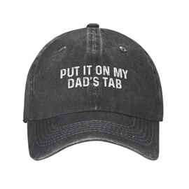 Put It On My Dad's Tab Hat Women Dad Hat Cool Hats Black