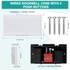 Saillong Wired Doorbell Chime with 2 Lighted Push Buttons, 16V
