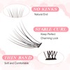 Glowingwin Individual Lashes Cluster Lashes 228 PCS Wispy False Eyelashes