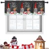 Abaysto Gnome Valance for Window Merry Christmas Window Toppers Curtain