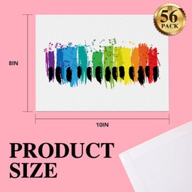 ESRICH Canvas Boards for Painting 8x10In, 56 Pack Bulk Canvases for Painting - 100% Cotton Canvas Panels for Oil, Acrylic & Watercolor Painting.