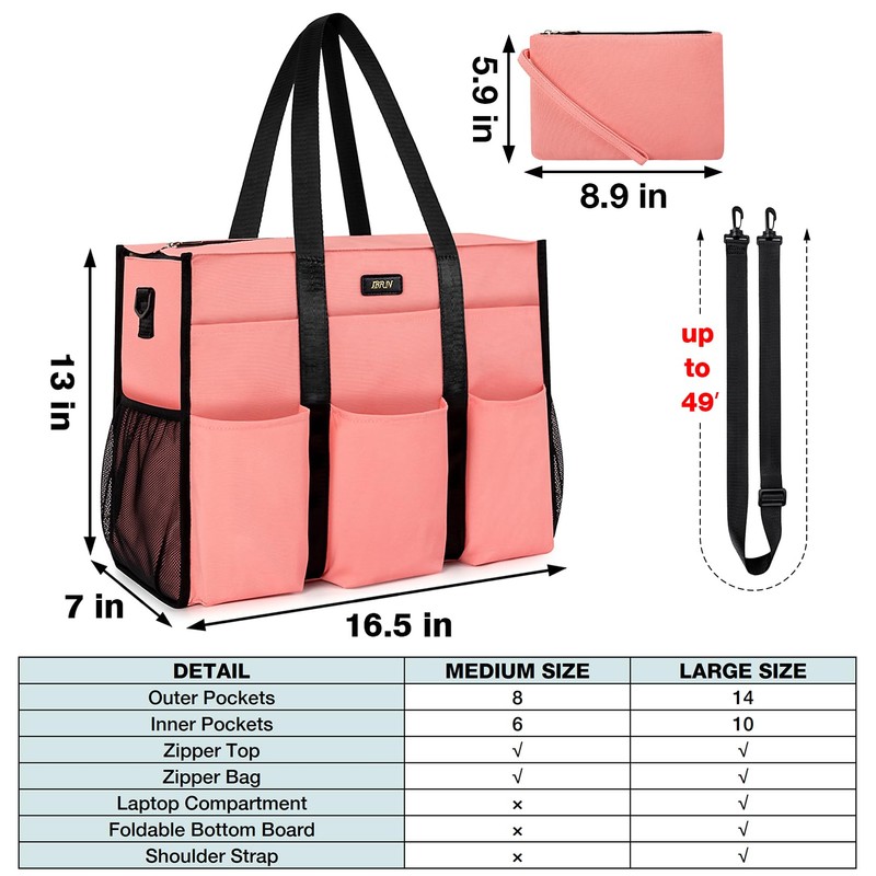 IBFUN - Bolsa de mano con bolsillos de 14/24 con