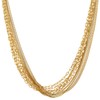 Gold Color Multi-Strand Mixed Chains, Layered Statement Necklace, Dress