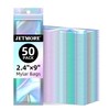 JETMORE Mylar Bags, 50 PCS Resealable Bags-2.4x9in, Holographic Bag for