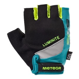 Meteor - Fingerless Cycling Gloves – Padded Breathable MTB Gloves for Bikes, Mountain Bike, Gym, Fitness – Shock-Absorbing Anti-Slip Grip, Lightweight – Men Women Kids – Dark Green/Green – Size M
