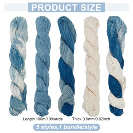 FREEBLOSS 5 Pcs Sashiko Thread Sashiko Kit Sashiko Skein 110 Yards*5 Colors Natural Plant Dyed Sashiko Cotton Embroidery Thread Japanese Quilting & Embroidery Sashiko Kit Supplies