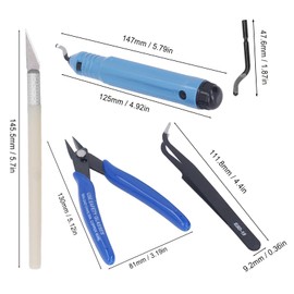 3D Printer Tool Kit, 3D Printing Accessories, 3D Printing Tools, 3D Printer Nozzle Cleaning Kit, 3D Printing Pliers Tweezers File Deburring Tool Trimming and Grinding Tool Set
