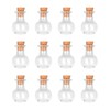Magic Season Tiny Decorative Glass Bottles 12 Pcs (Tiny Flat-Bottomed