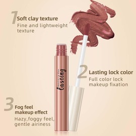 Clawrex Flüssiger Matte Lipgloss, Liquid Lipstick, Lippenstift 24 Stunden Halt, Fog Pflegender Lip Gloss, Hydrating, Glatt Samtige Cremige Textur, Wasserdicht, Hochpigmentierter(01#)