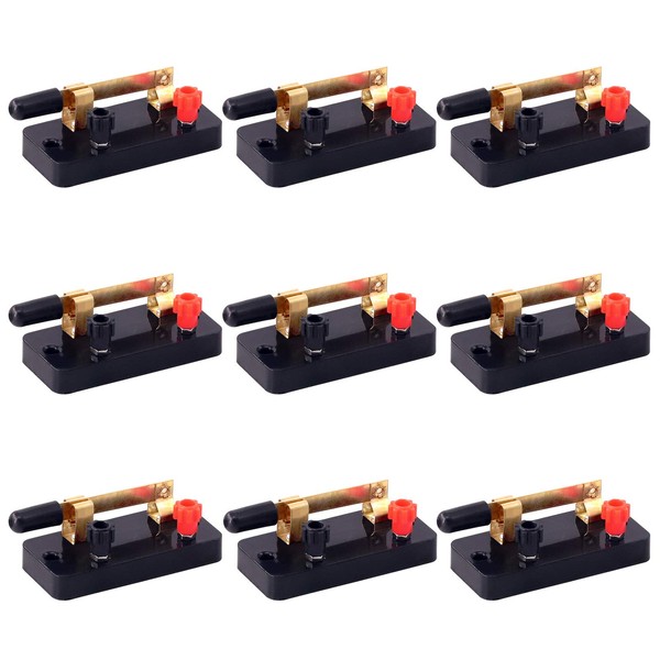 Rustark - Juego de 10 soportes para baterías de la serie o paralelo D, soporte de batería de plástico para ciencias físicas, kit de circuito básico para principiantes de laboratorios