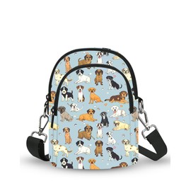 NOXOZNMOK Dog Small Crossbody Bags for Women Casual Cell Phone Purse Lightweight Crossbody Purses Fashion with Adjustable Strap