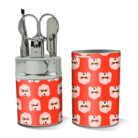 Cat Eye Poodles Stainless Steel Manicure Pedicure Grooming Beauty Care Travel Kit