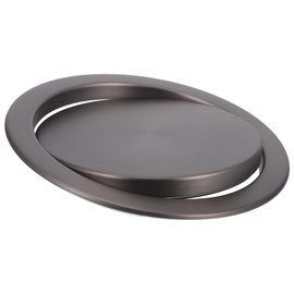ABOOFAN Drop-in Countertop Trash Bin Lid, Round Waste Chute Lid Stainless Steel Balance Flap Cover Recessed Trash Grommets Swing Trash Can Lid Accessories fit 18-20cm Hole