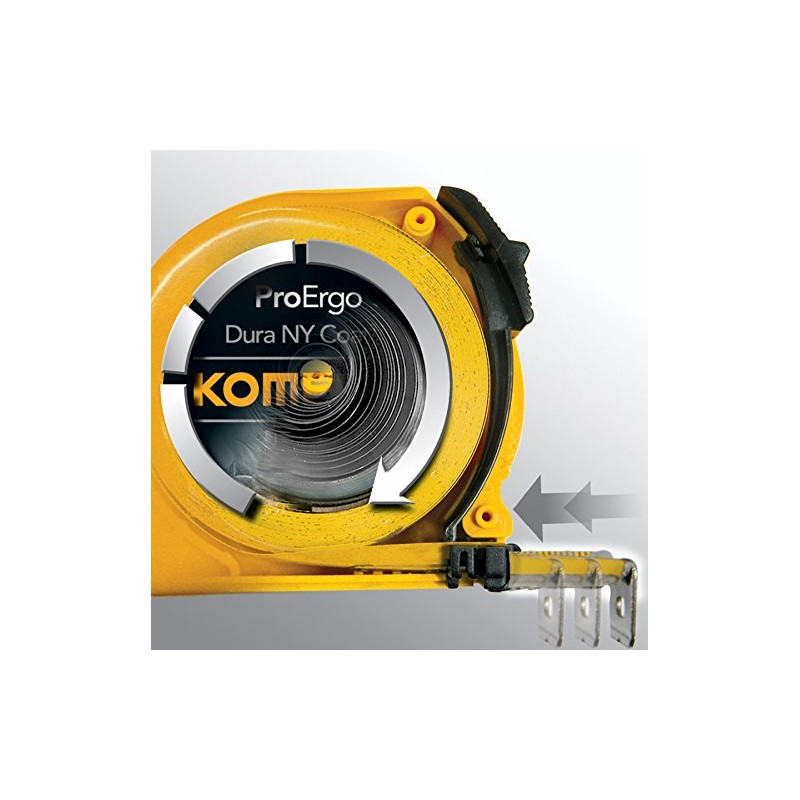 Komelon 4912IM The Professional 12-Foot Inch/Metric Scale Power Tape, Yellow