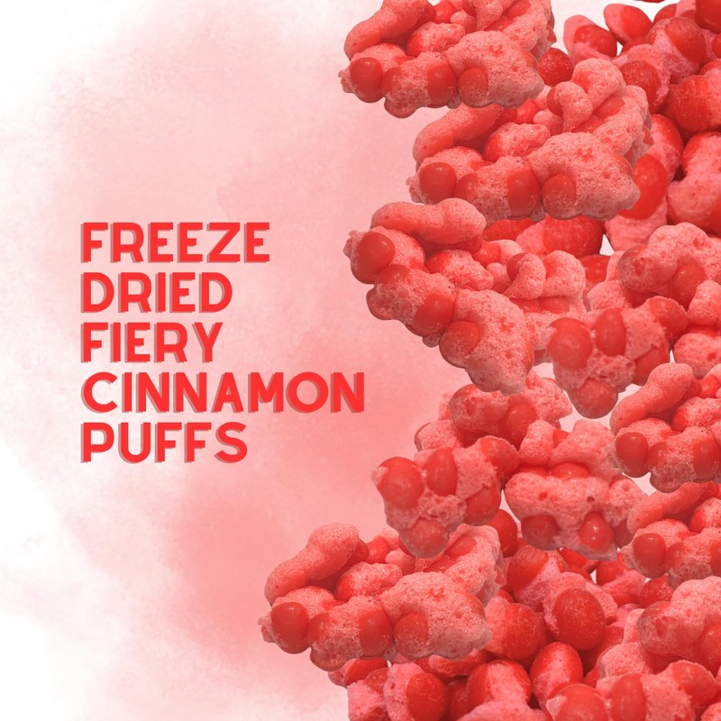 Fiery Cinnamon Puffs Freeze-Dried Candy – 1 LB (16 oz)