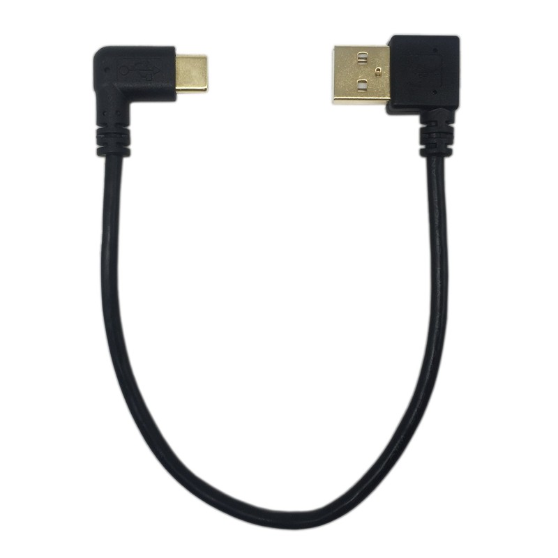 CERRXIAN 9 inch Gold Plated USB Left & Right Angle