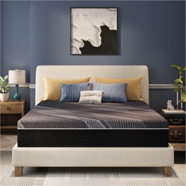 CH CHARME HOUSE Bamboo-Charcoal Twin Memory Foam Mattress 10 Inch, with Liquid Gel for Cooling Sleep and Pressure Relief, Bed in a Box, Made in USA CertiPUR-US Certified, 38'x75'x10', Black