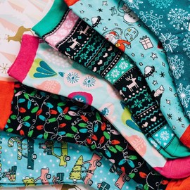 Kalon 6 Pack Women's Christmas Socks Crew Height Various Patterns of Xmas Fun and Characters Womenswear Underwear - Color: Cute Christmas