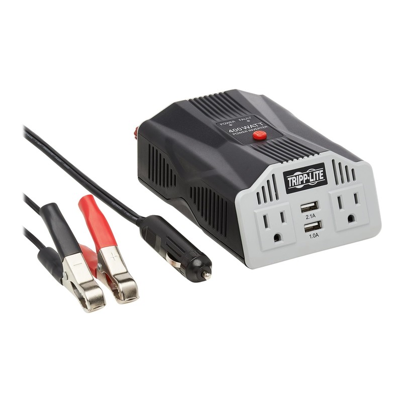 Tripp Lite 400W Car Power Inverter with 2 Outlets &