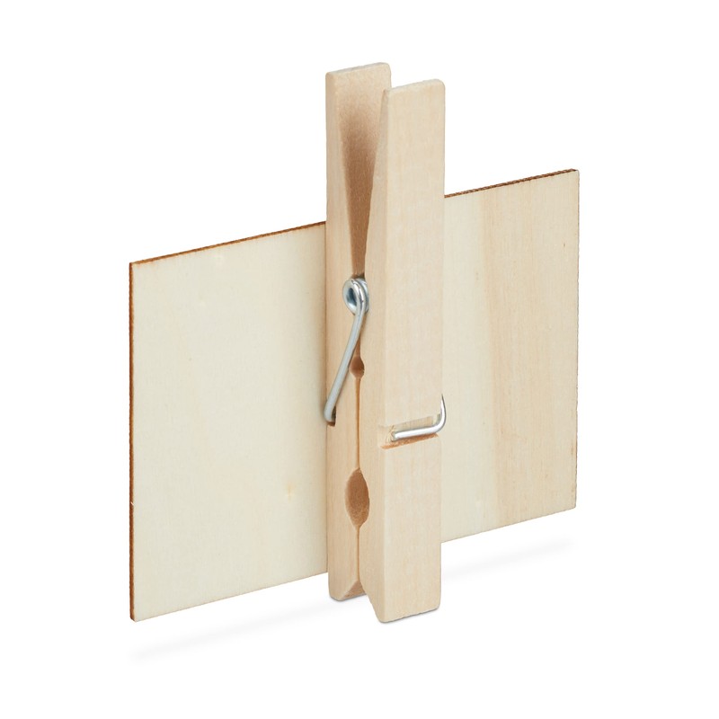 Relaxdays Set of 20 Reusable Blackboard Clips with Chalk Plant