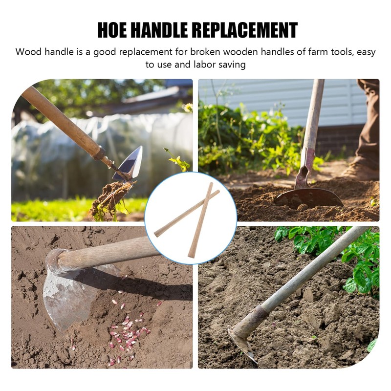 Hakidzel Hoe Wood Handle 2pcs Solid Wood Handle Replace Hammer