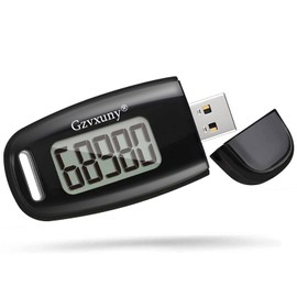3D Walking Pedometer with Clip, Easy Activity Fitness Tracker for Walking without App, Accurate Pedometer with Large LCD Display, Track Steps for Women, Men, Children (Black)