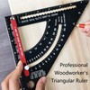 7 inch Carpenter, 80° Angle Adjustable Angle Triangle Ruler with