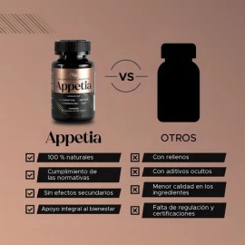 Suplemento Nutrinova Appetia Cápsulas L-Carnitina Matcha Forskolina CLA