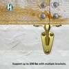 Handrail Bracket Heavy Duty Champagne Brass V Style, 3 Pack