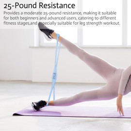 Figure 8 Resistance Bands for Women & Men – 25-Pound Silicone Pull Rope for Leg, Shoulder, Back & Arm Workout, Strength Training, Physical Therapy, Home Gym