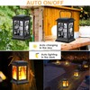 Solar Lanterns Outdoor Waterproof Hanging Lanterns Garden Solar Powered Flame