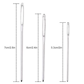 TOPINCN Agujas Romas de Ojo Grande de Acero Inoxidable con Aguja Botella Hilo Agujas de Tejer Manualidades Tejer Tejer Agujas de Enhebrar Agujas de Coser 9 Piezas