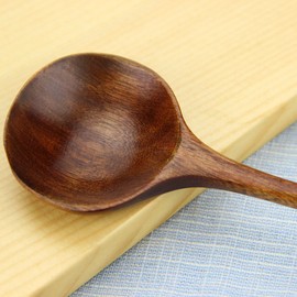 AOOSY Ladle, 11.0 inches (27.7 cm), Soup Ladle, Spoon, Muddler, Natural Wood, Genuine Lacquer Painted, Shaved Ice Spoon, Simmered Dishes, Hot Pot, Mapo Tofu, Serving Soup