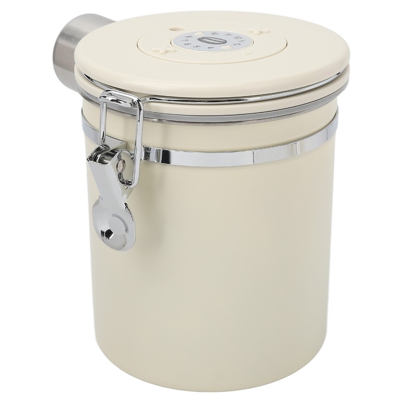 Coffee Canister Airtight Stainless Steel Kitchen Food Storage Container with