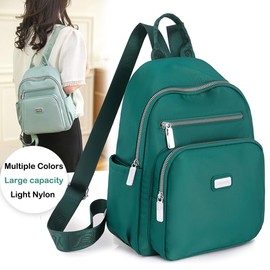 YANAIER Small Backpack Purse for Women Girls Waterproof Lightweight Travel Daypack Casual Mini Rucksack Dark green