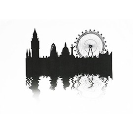 Half a Donkey The London Skyline - Iconic London View- Large Cotton Tea Towel
