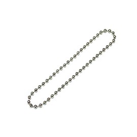 #10 Nickel Plate Continuous Loop Metal Bead Chain for Clutch Roller Window Shades - 72" Drop Length