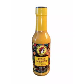 Bucees Hot Sauce Peach Habanero Medium  5 Oz Glass Bottle